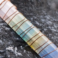 NOUVEAU Bâton de sélénite naturel à 7 chakras Pierre de guérison pour décoration Cadeau