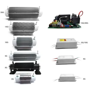 Qlozone ozon mesin suku cadang dengan catu daya tinggi efisien adjustable kuarsa tabung jenis ozon generator kit