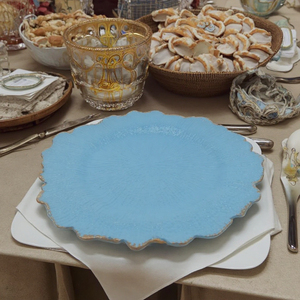 Châu Âu san hô lá sen thiết kế <span class=keywords><strong>PP</strong></span> nhựa sạc tấm cho khách sạn đám cưới hoặc bên an toàn thực phẩm bữa ăn tối tấm trang trí - Product Image 4