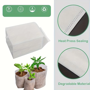 100 sacs de culture biodégradables et respirants en tissu non tissé pour semis de pommes de terre et de myrtilles, pour la culture verticale des plantes - Product Image 5