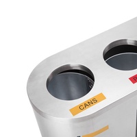 Poubelle de recyclage intérieure sur mesure à 3 compartiments, bac à déchets ouvert pour bureau, école, centre commercial