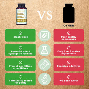 OEM ODM Compléments naturels 4-en-1 à base de plantes Racine de <span class=keywords><strong>maca</strong></span> noire Ashwagandha Fenugrec Panax Ginseng Capsules Énergie Soutien immunitaire - Product Image 6