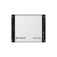 Amplifier mobil 4 saluran, amplifier RMS 4*100W ukuran kompak gaya mini murah HE-100.4D