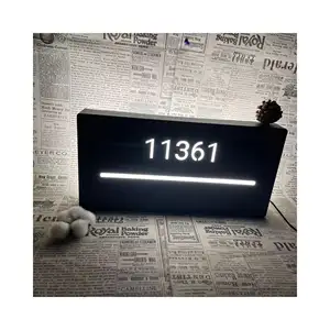 Manufacturer Custom Outdoor House Number Light Box Sign Advertising Round Lightbox LED Sign 3D Acrylic Light Box