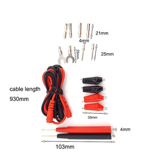 Ferramentas de sonda ponta da agulha 4mm, instrumento de teste de ponta de jacaré, cordão de fio, caneta, sortimento para multímetro digital 16 peças a1 - Product Image 2