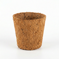 Pot de fleurs en fibre de coco, écologique, biodégradable, léger, pour une utilisation en intérieur et en extérieur avec des plantes vertes