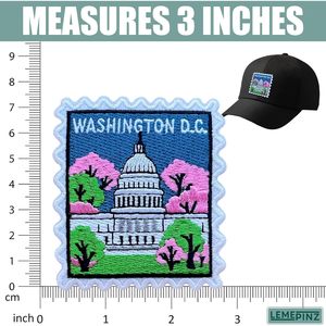 Custom Washington Dc Embroidery <b>Patch</b> 3 Inches Iron <b>On</b> <b>Sew</b> <b>On</b> Travel Applique Fabric <b>Patch</b> - Product Image 3
