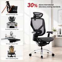 Chaise de bureau ergonomique confortable en maille pour les gestionnaires et les cadres, idéale pour les personnes plus corpulentes qui passent de longues heures assises, GTCHAIR VidaX
