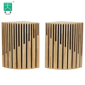 Tiange Sound Proof Wall Buffer Diffuser Corner Wooden Sound Absorbing Bass Traps Acoustic Panels For Recording Studio