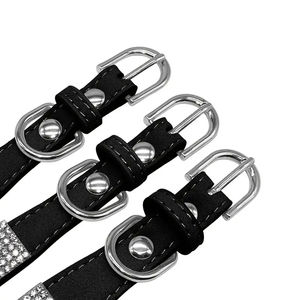 Crystal Glitter Rhinestone Bling Dog Collar Leash Set para cachorro tamaño ajustable - Product Image 4