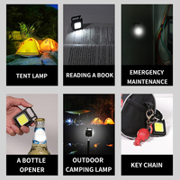 Lampu Kerja Mini LED OEM Hadiah Promosi Senter Portabel Lampu Isi Ulang USB-C Gantungan Kunci COB