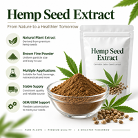 Poudre d'extrait de graines de chanvre LongBio 10:1, extrait de graines de Sativa, matière première botanique naturelle pour l'alimentation et les cosmétiques, approvisionnement en vrac