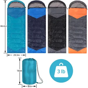 Warm Koel Weer Indoor Outdoor Gebruik Waterdichte Slaapzak 3 Seizoen Voor Wandelen En Camping Saco De Dormir