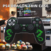 RALAN Peau de protection en silicone pour manette de jeu PlayStation 4 Accessoires de manette de jeu vidéo Couverture