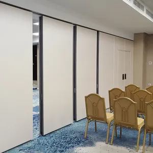 Easy To Maintenance Soundproof Room Office Hotel Divider Partition Movable Wall Conference Hall Operate Panel Sliding Screen