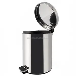 Types Of Indoor Hotel Room Dustbin And Office Household Kitchen Pedal Bin And Metal Waterproof Bathroom Stainless Steel Dustbin