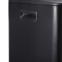 SY Poubelle à pédale de recyclage double 2 compartiments en acier inoxydable à fermeture lente de 60 litres et 16 gal pour hôtels