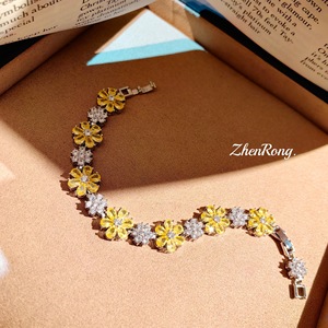 S925 Sterling Silver <b>Bracelet</b> For Women Elegant <b>Crystal</b> Beaded Bangle Wholesale Jewelry Supplier Ready To Ship Fast Shipping - Product Image 1