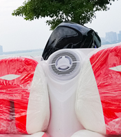 Perahu Motor 16ft Tipe Wave Boat 4.8m Speed Boat Olahraga Air Kapal Mini Fiberglass 4 Orang Bersertifikat CE untuk Sungai dan Laut