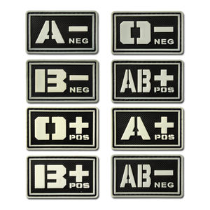 Patch en caoutchouc souple 3D PVC avec logo groupe sanguin pour vêtements et casques, résistant à la boue - Product Image 6