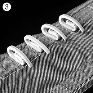 Eco-friendly Good Quality POM S Fold Curtain White Hook - Product Image 3
