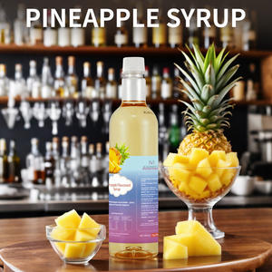 Sirop liquide aromatisé à l'ananas pour Bubble Tea, smoothies, cocktails, sans édulcorants, OEM disponible, bouteilles de 1 kg, boîte, marque ANDREA - Product Image 2