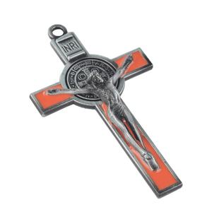 Pendentif Croix Chapelet en Bronze Antique Catholique Saint Benoît Crucifix <span class=keywords><strong>77</strong></span>*44mm - Product Image 6