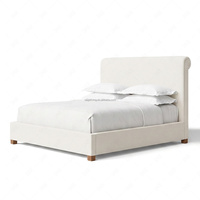 Meubles de chambre à coucher de style américain de luxe en vente chaude moderne, lit en tissu Queen, tête de lit King Size