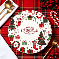 Assiettes de Présentation Plates en PP de Luxe Personnalisables 13 Pouces Légères Durables Réutilisables Lot de 50 Idéales pour Mariages Anniversaires Hôtels