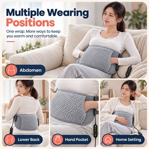 Soft Plush Heating Waist Belt Adjustable Thermostat Remote Control Fast Heating <b>Wrap</b> for Lower Back and Menstrual Comfort - Product Image 4
