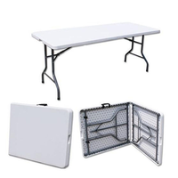 Table pliante en plastique pour événements extérieurs et jardins