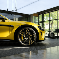 Jantes monobloc forgées en une seule pièce à rayons multiples et finition contrastée pour voitures classiques, conversion EV et restomod rétro