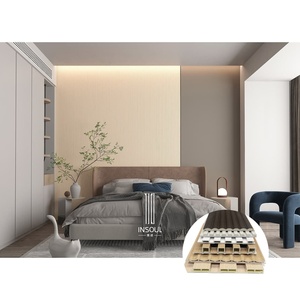 Pannelli Murali Di Bamboo E Legno <span class=keywords><strong>Flauta</strong></span> Slat Strip Wpc Panel de pared - Product Image 6