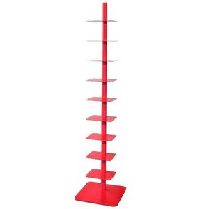 Étagère à livres moderne minimaliste en métal, autoportante, rotative, multi-niveaux, pour le salon, étagère de rangement d'angle pour la maison - Product Image 5