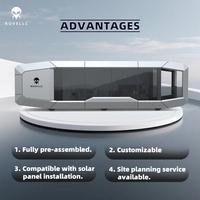 Innovadora Casa Contenedor Tipo Cápsula Espacial, Casa Móvil de Lujo Expandible y Portátil para Uso Vacacional