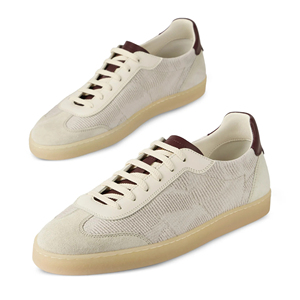 Herren Retro Casual Sneakers Cremeweiß Dunkelbraun Patchwork Flache Gummisohle Schnürung Low-Top <span class=keywords><strong>Mode</strong></span>-Wanderschuhe Zapatillas OEM - Product Image 4