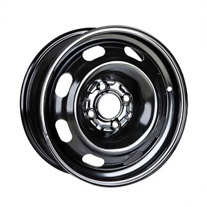 Neue Stahlfelge mit Vier Speichen, 108mm Lochkreis, 5-Loch, Schwarz <span class=keywords><strong>E</strong></span>-beschichtet, für Auto, Pickup, Anhänger, Ersatz - Product Image 2