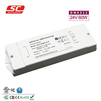 Driver LED Dimmable NFC RGB 2 canaux DMX 512 60W à Courant Constant, Alimentation Intelligente pour Éclairage LED Intérieur