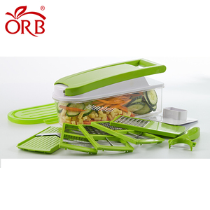 Échantillon gratuit 3 lame main appuyant sur robot <span class=keywords><strong>culinaire</strong></span> dicer <span class=keywords><strong>hachoir</strong></span> - Product Image 5