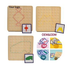 مجموعة مواد رياضية خشبية للتلاعب من YUCI ، بطاقات نمط لوح جغرافي ، ألعاب تعليمية - Product Image 2