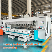 Routeur CNC PINLIANG 12 stations 5 axes Profilage Moulage Multi-broches Multifonctionnel pour pieds de meubles