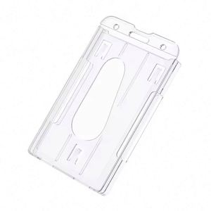 Member Transparent Hard Plastic <b>Id</b> Card <b>Holder</b> for School - Product Image 1
