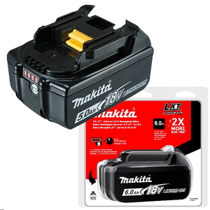 Baterai Makita 18V 5.0Ah Baterai Alat Isi Ulang BL1860 BL1850 Daya Tahan Super Lama, Kemasan Kotak Warna-warni Makita 18V 6.0Ah 5.0Ah - Product Image 1