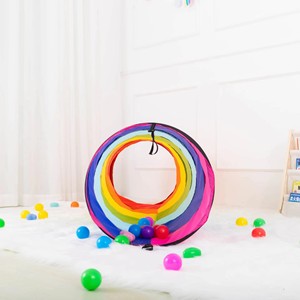 Nuova uscita al coperto gioco colorato <span class=keywords><strong>arcobaleno</strong></span> sensoriale bambini giocano a strisciare per <span class=keywords><strong>tenda</strong></span> Tunnel One Touch pieghevole Pop-up giocattolo per neonati - Product Image 5