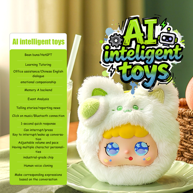 AI Talking Smart Stuffed Animal Doll Toys for Kids, Smart Interactive Plush Toy Powered by ChatGPT, Real-Time Chat