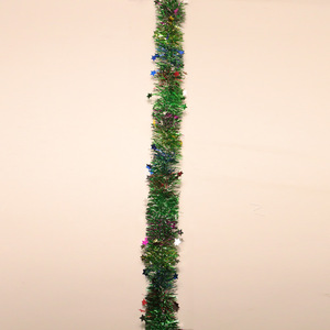 Nueva Guirnalda de Pompones Coloridos Navideños, Decoración para Eventos <span class=keywords><strong>con</strong></span> Adornos de Visco y Cintas, Pompones de Plástico Estilo Estrella Pequeña, 2m, de Fábrica - Product Image 5