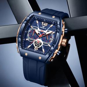 Montre à grand cadran pour homme Drioshipping, vente chaude, bracelet en silicone sport, chronographe multifonction, montres à quartz, montre pour homme - Product Image 3