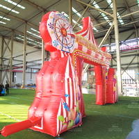 Arche gonflable de carnaval personnalisée WINSUN de haute qualité, entrée de cirque à gonflage rapide, en nylon/PVC, 9,1x1,52x6,4m, garantie 2 ans