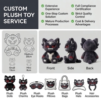 WEIMEI Fabricantes de Muñecas Personalizadas, Peluche de Dark Fang de Warcraft, Animales de Peluche Suaves ODM, Juguetes de Peluche Coleccionables para Niños