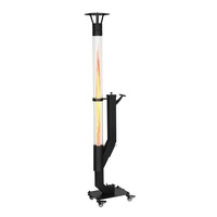 Chauffe-terrasse portable en métal durable ZT-003-03 pour granulés de bois, foyer extérieur pour le camping